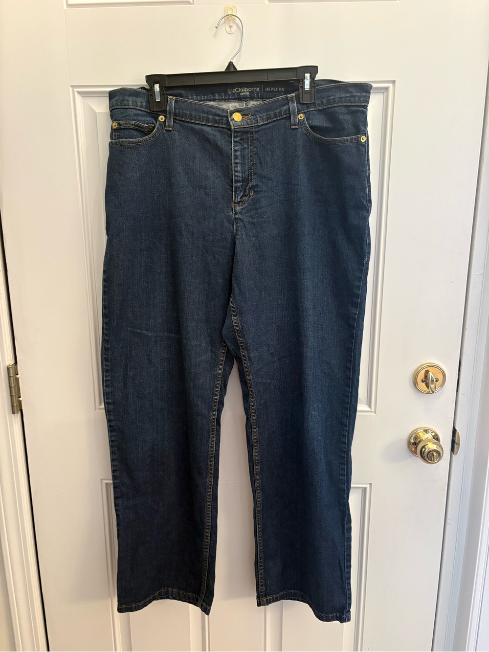 Liz Claiborne Dark Indigo Straight Leg Jeans